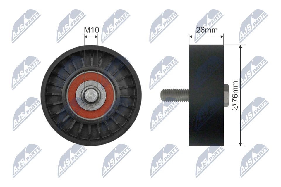 NTY Galoppino / Guidacinghia, Cinghia trapezoidale RNK-AU-046 RNK-AU-046 Galoppino / guidacinghia, cinghia trapezoidale NTY ALFA ROMEO 156 costo