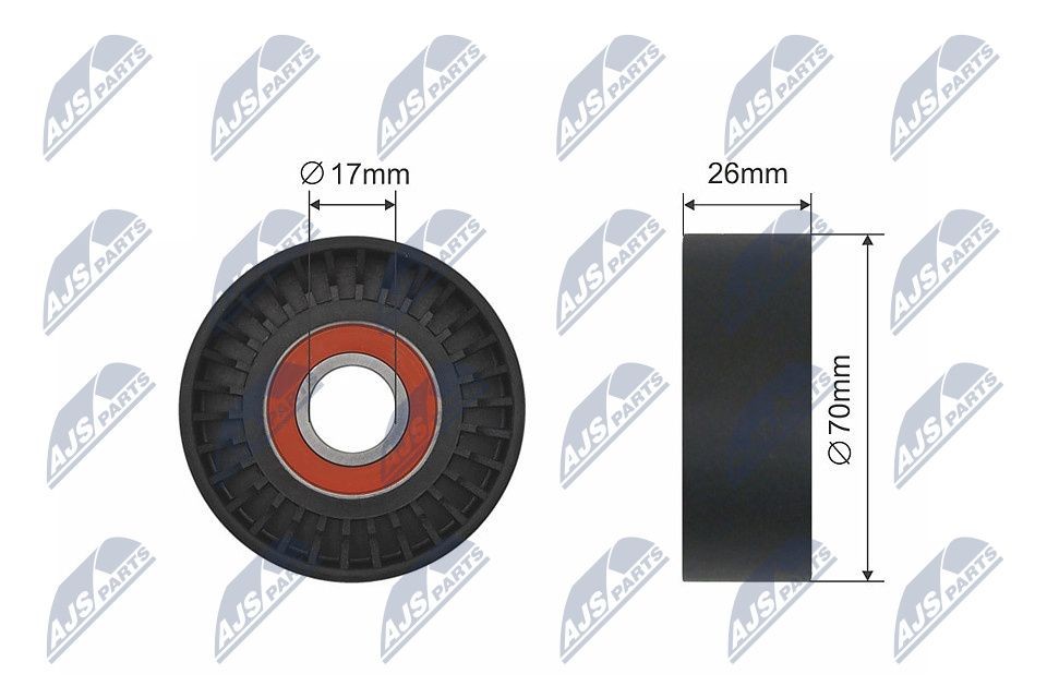 NTY Deflection / Guide Pulley, v-belt RNK-AU-048 LAND ROVER RANGE ROVER NTY deflection / guide pulley, v-belt RNKAU048