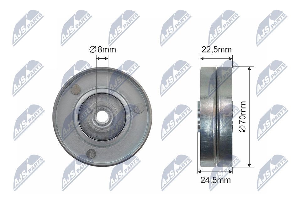 NTY Polia de desvio / de guia, correia trapezoidal RNK-BM-039 NTY RNK-BM-039 Polia de desvio / de guia, correia trapezoidal Land Rover RANGE ROVER originais