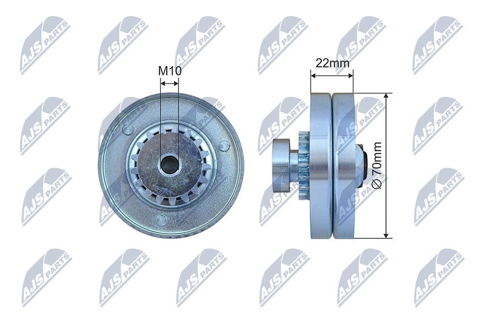 NTY Spännrulle, aggregatrem RNK-CH-039 RNK-CH-039 NTY spännrulle kamrem Chevy CRUZE