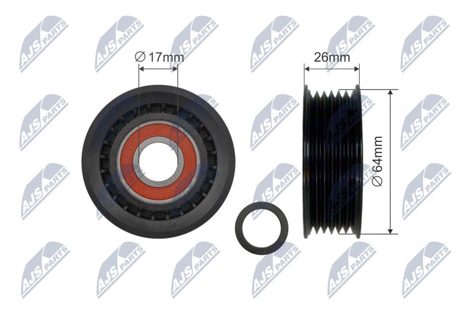 NTY Spriegotājrullītis, Ķīļsiksna RNK-DW-007 NTY RNK-DW-007 Spriegotājrullītis, Ķīļsiksna DAEWOO Leganza Sedan (V100) 2.0 16V 126 ZS 2000