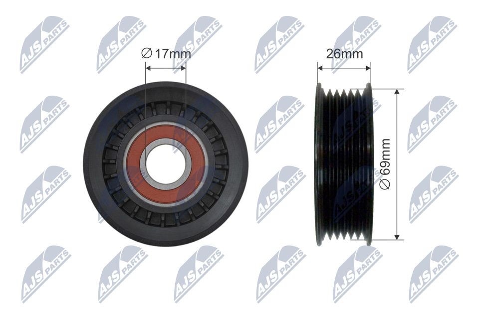 NTY Rullo tenditore, Cinghia trapezoidale RNK-DW-012 NTY RNK-DW-012 Rullo tenditore, Cinghia trapezoidale OPEL Astra G Coupe (T98) 2.0 16V Turbo (F07) 190 CV 2001