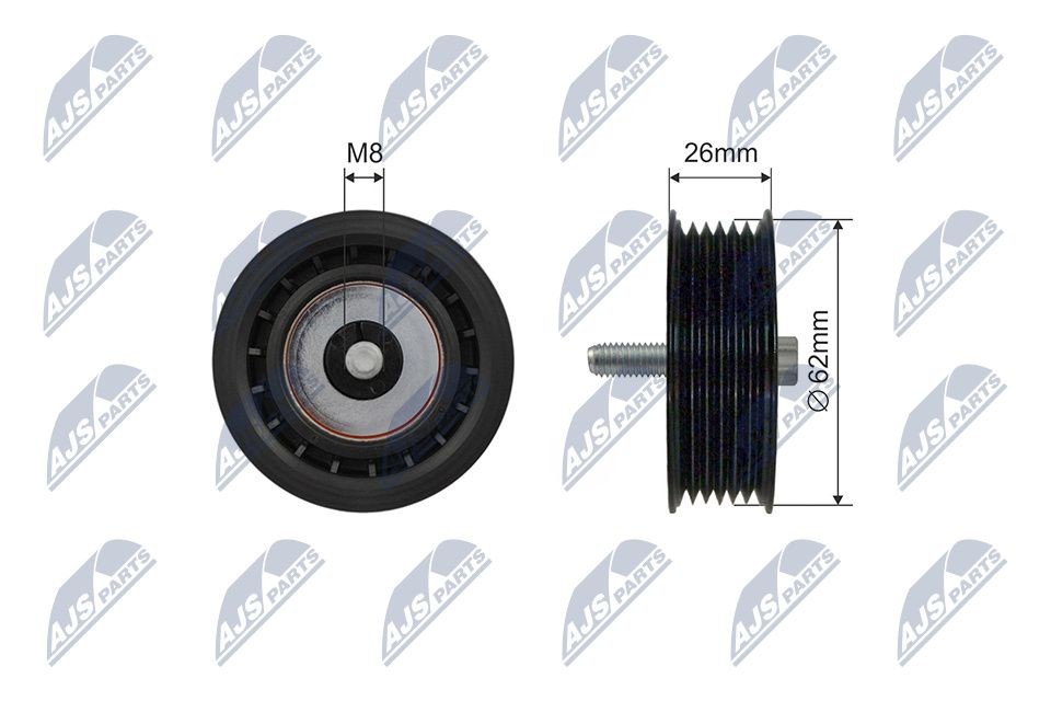 NTY Geleide rol / omdraairol v-snaar RNK-ME-024 NTY RNK-ME-024 Geleide rol / omdraairol v-snaar Mercedes W116 goedkoop