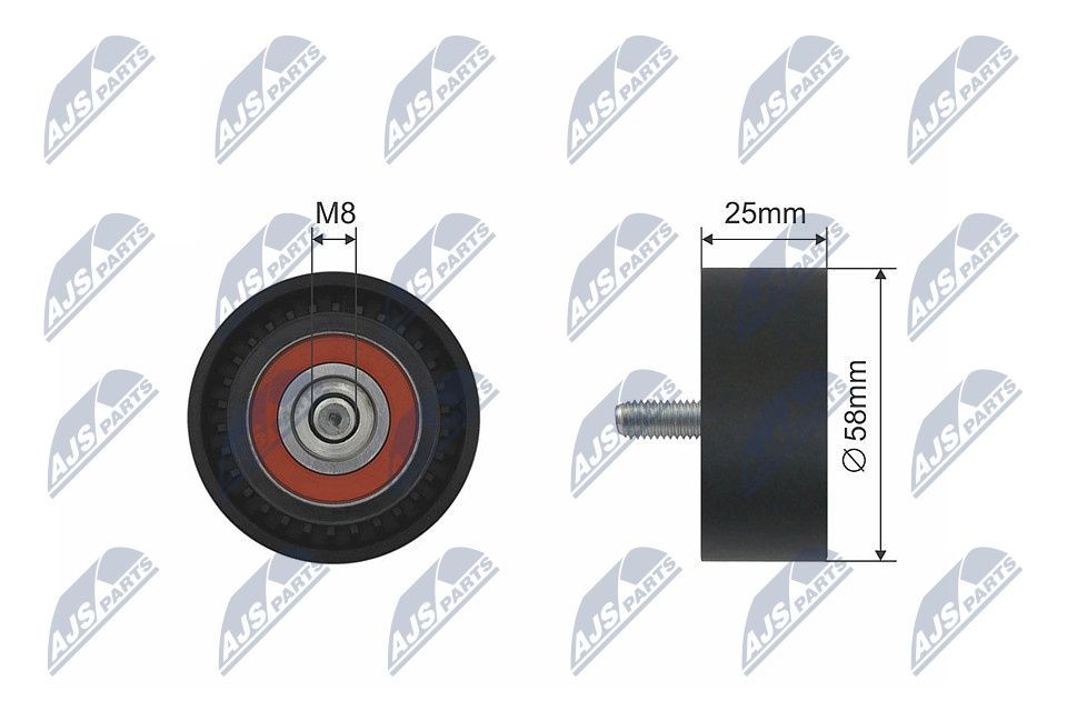 NTY Løpehjul, kilerem RNK-ME-035 NTY RNK-ME-035 Styrerulle-kilerem W166 billige