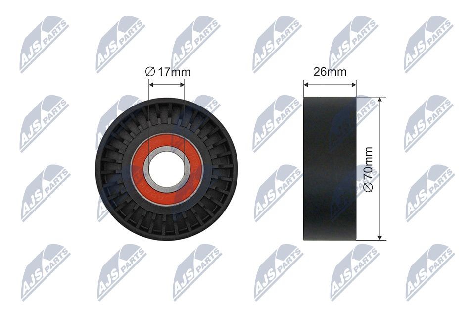 NTY Poulie, tendeur de courroie d'accessoire RNK-SB-003 RNK-SB-003 Poulie de galet tendeur SUBARU OUTBACK NTY