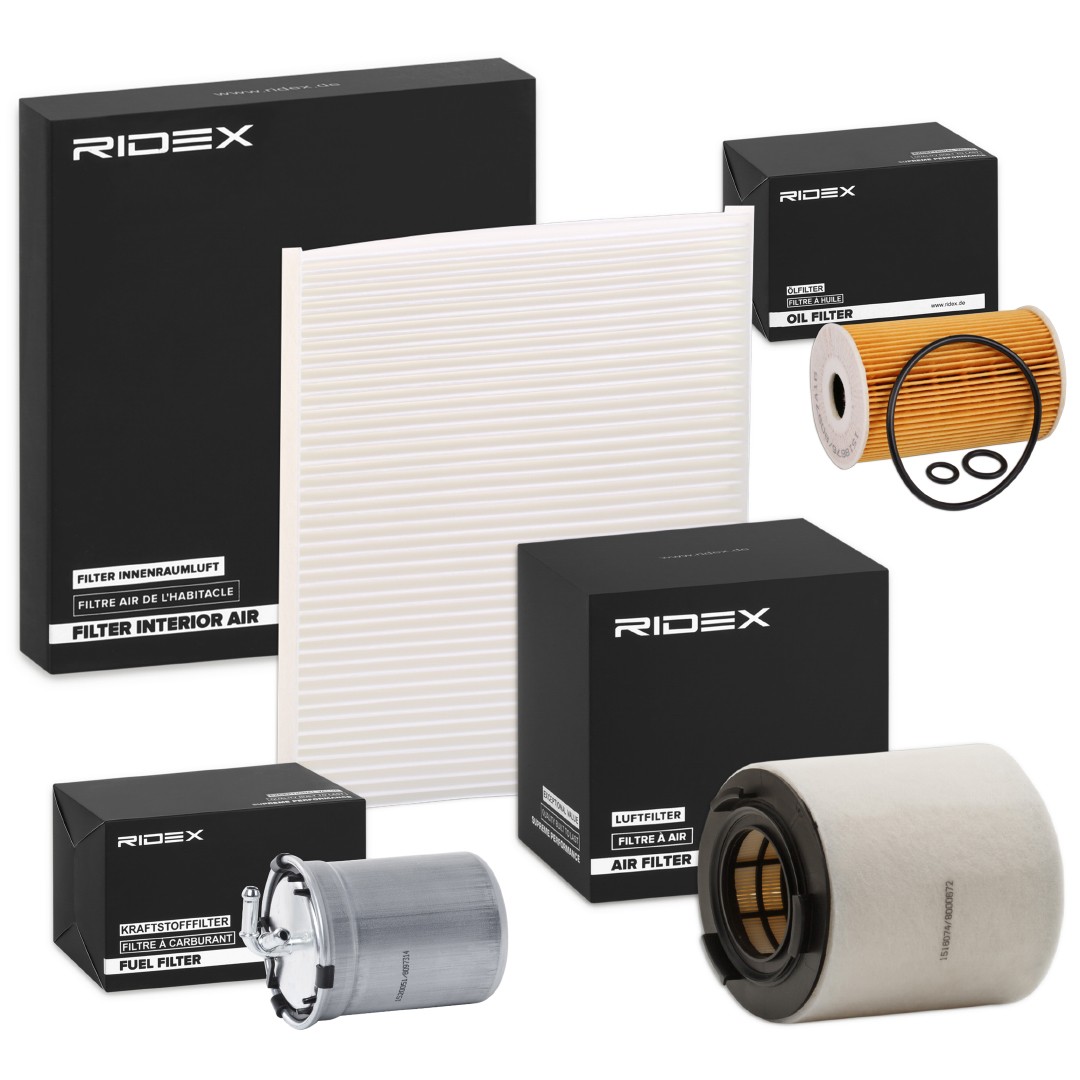 RIDEX Filter-komplekt 4055F34749 Filter-komplekt RIDEX CADDY 4055F34749 odav