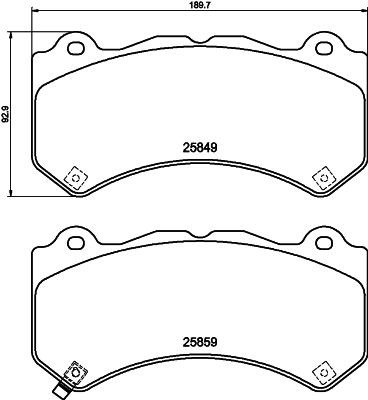 HELLA Pastilhas de travão 8DB 355 021-041 Pastilhas de travão desportivas HELLA Jeep RENEGADE 8DB 355 021-041
