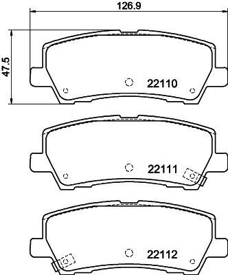 HELLA Bremseklodser 8DB 355 044-271 HELLA 8DB 355 044-271 Bremseklodser FORD USA Mustang Mk6 Coupe 5.0 V8 Bullitt 460 HK 2020