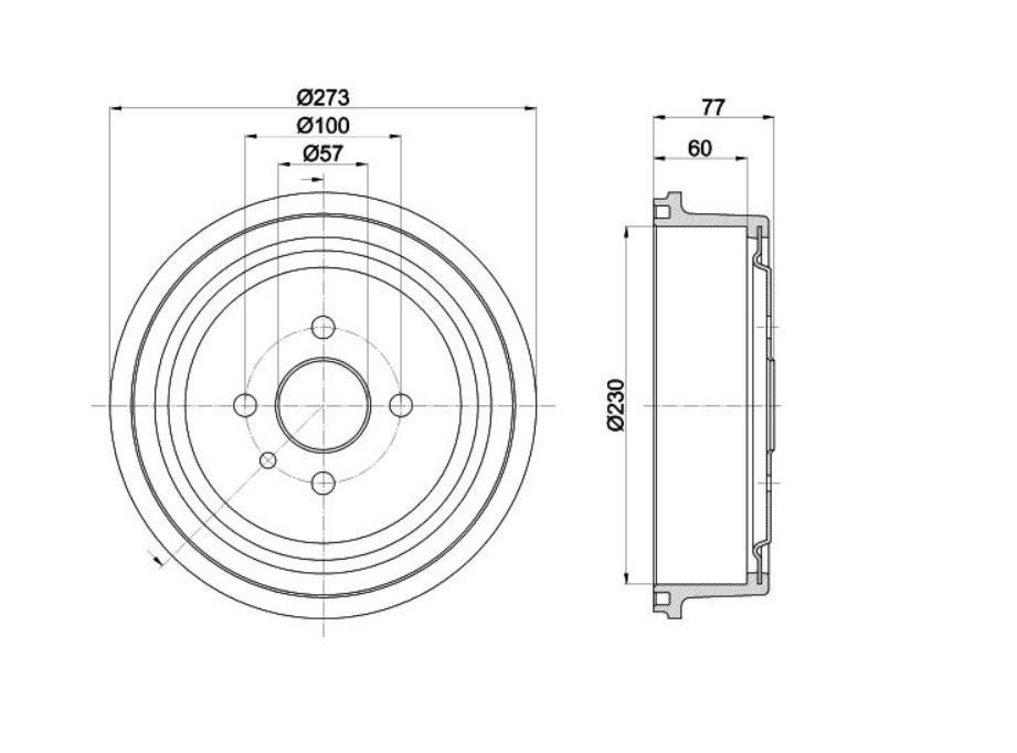HELLA Bremžu trumulis 8DT 355 303-451 HELLA 8DT355303-451 Bremžu trumuļi Chevrolet Lacetti J200 Universālis cena