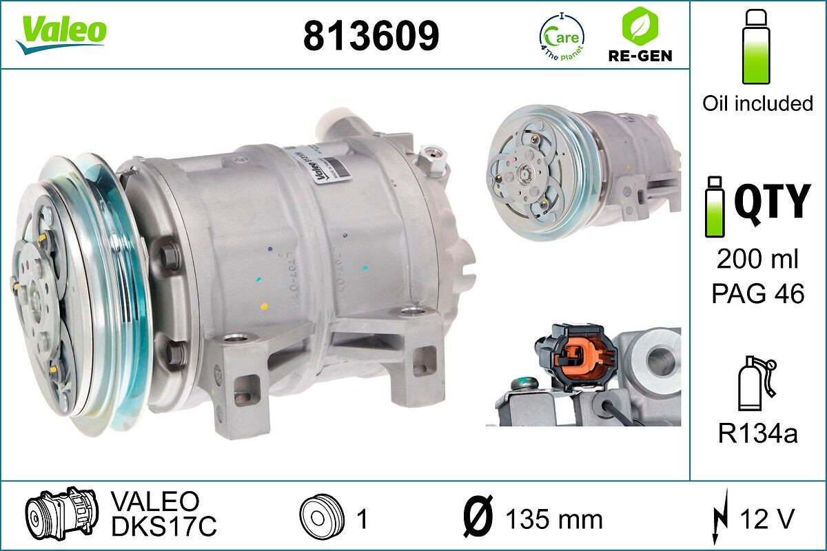 Kondicioniera kompresors VALEO 813609 VALEO 813609: Kondicioniera kompresors Nissan NAVARA 2009