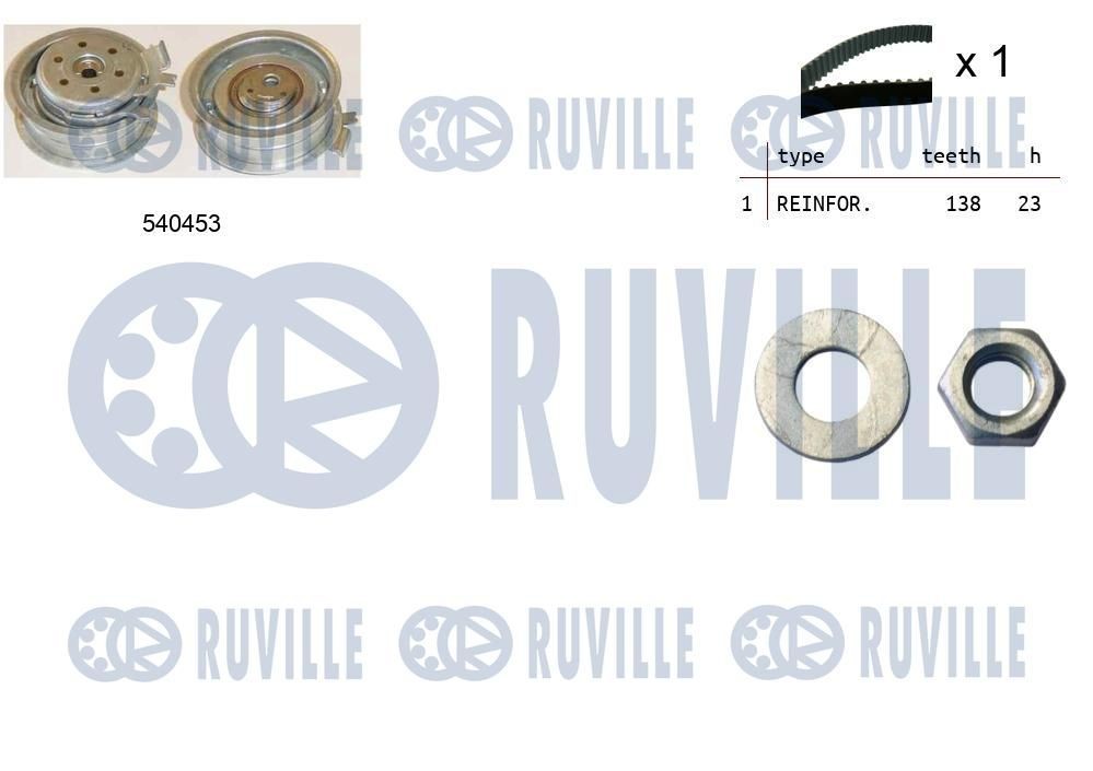 RUVILLE Kit cinghia di distribuzione 550013 550013 Cinghia di distribuzione AUDI QUATTRO RUVILLE costo
