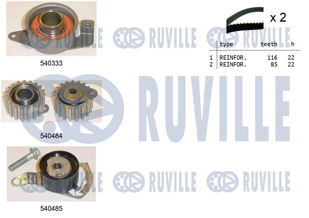 RUVILLE Kit cinghia di distribuzione 550014 550014 Cinghia di distribuzione RUVILLE MAZDA DEMIO costo
