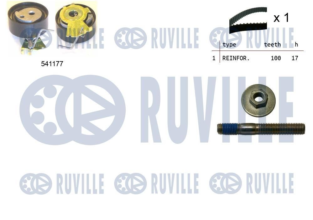 RUVILLE Kit cinghia di distribuzione 550050 550050 RUVILLE Cinghia distribuzione auto