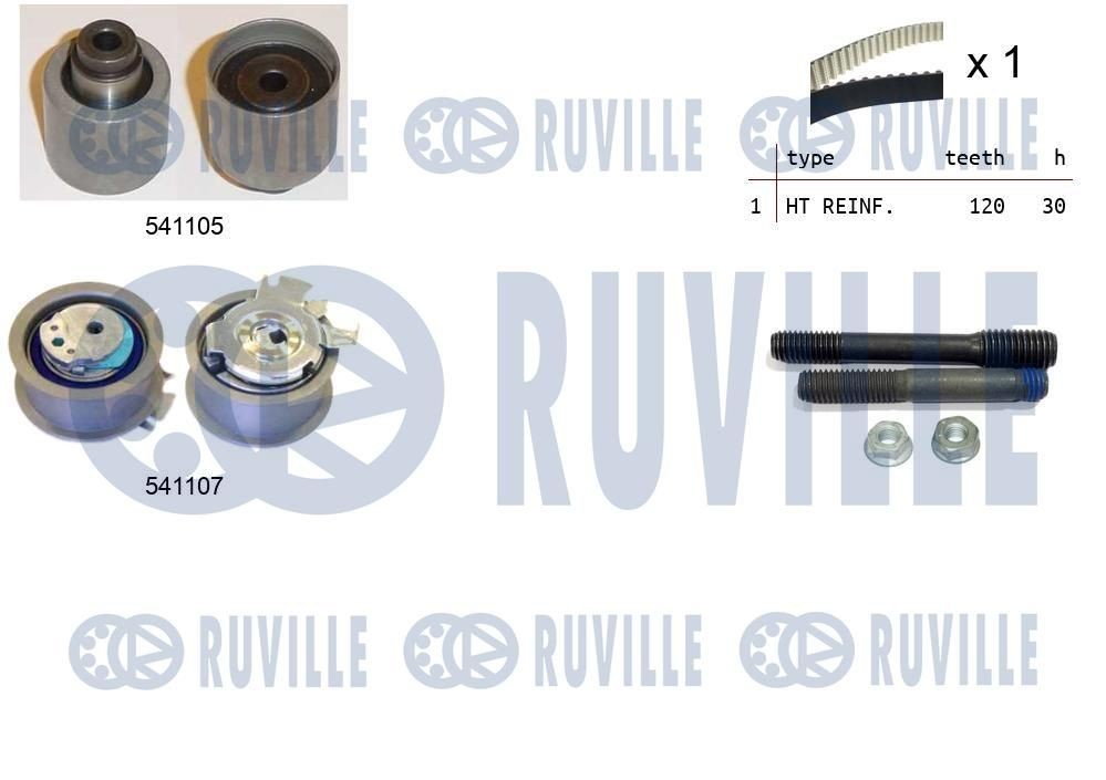 RUVILLE Kit de distribution 550061 550061 RUVILLE Courroie crantée Skoda pas cher