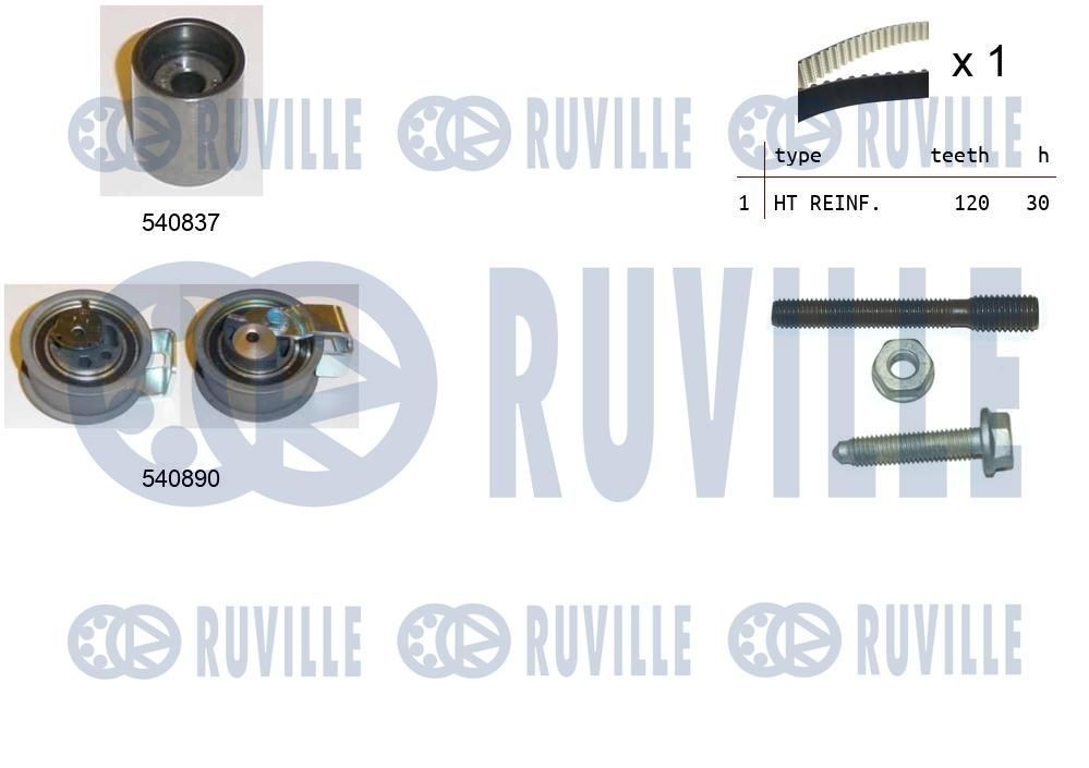 RUVILLE Distributieriem set 550137 Audi A3 Tandriemset RUVILLE 550137