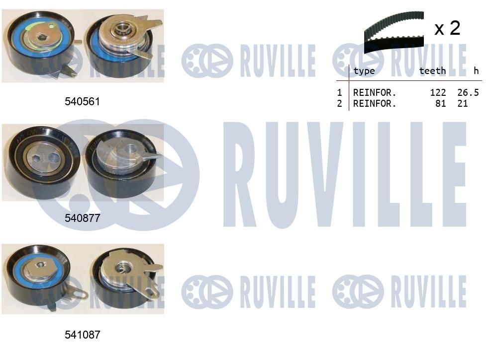 RUVILLE Timing belt kit 550143 550143 RUVILLE cam belt for VOLVO XC90