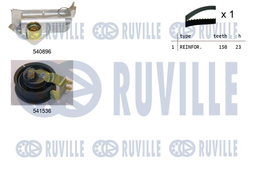 RUVILLE Jogo de correias dentadas 550251 Jogo de correias dentadas RUVILLE Volkswagen TRANSPORTER 550251