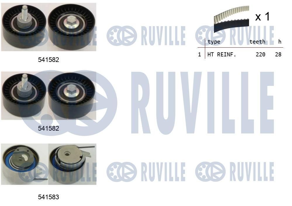 RUVILLE Kit de distribution 550272 Kit complet de distribution JEEP RUVILLE 550272
