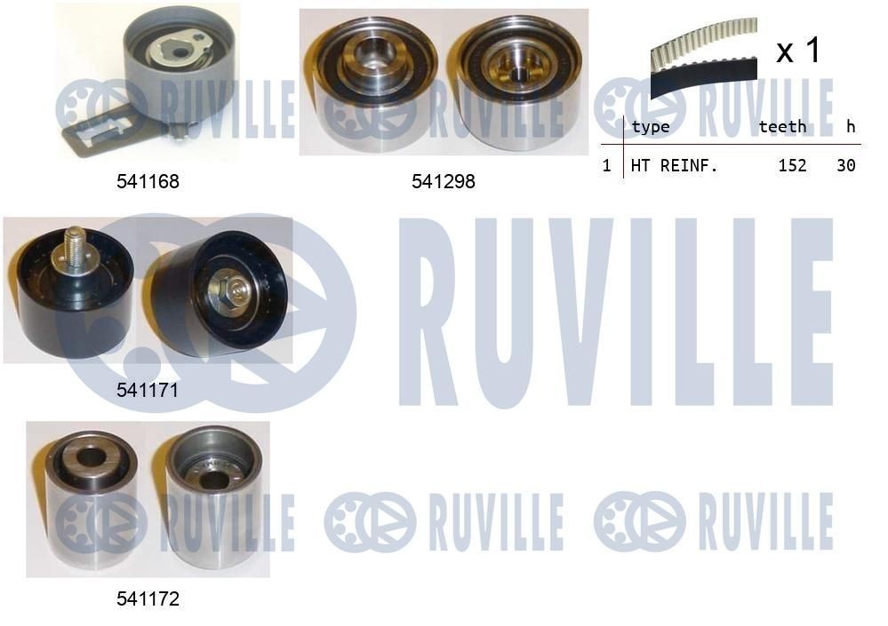RUVILLE Distributieriem set 550273 RUVILLE Distributieset HYUNDAI 550273