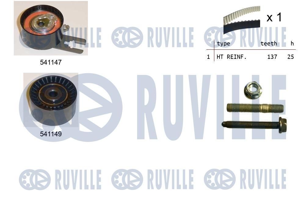 RUVILLE Timing belt kit 550279 VOLVO XC90 RUVILLE cam belt 550279