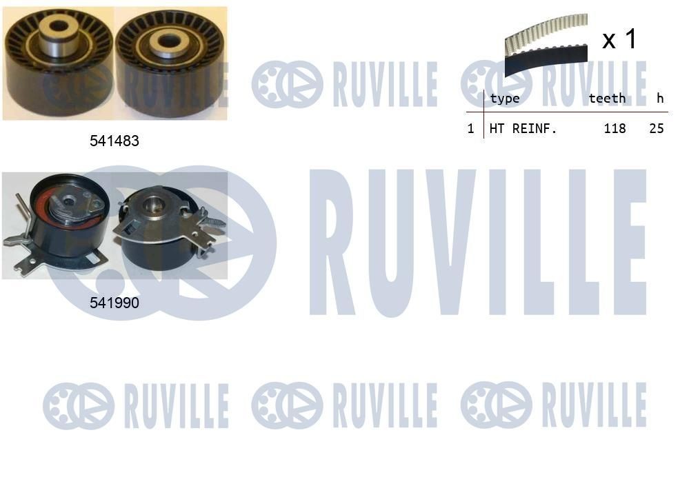 RUVILLE Timing belt kit 550280 550280 RUVILLE cam belt for FIAT FIORINO
