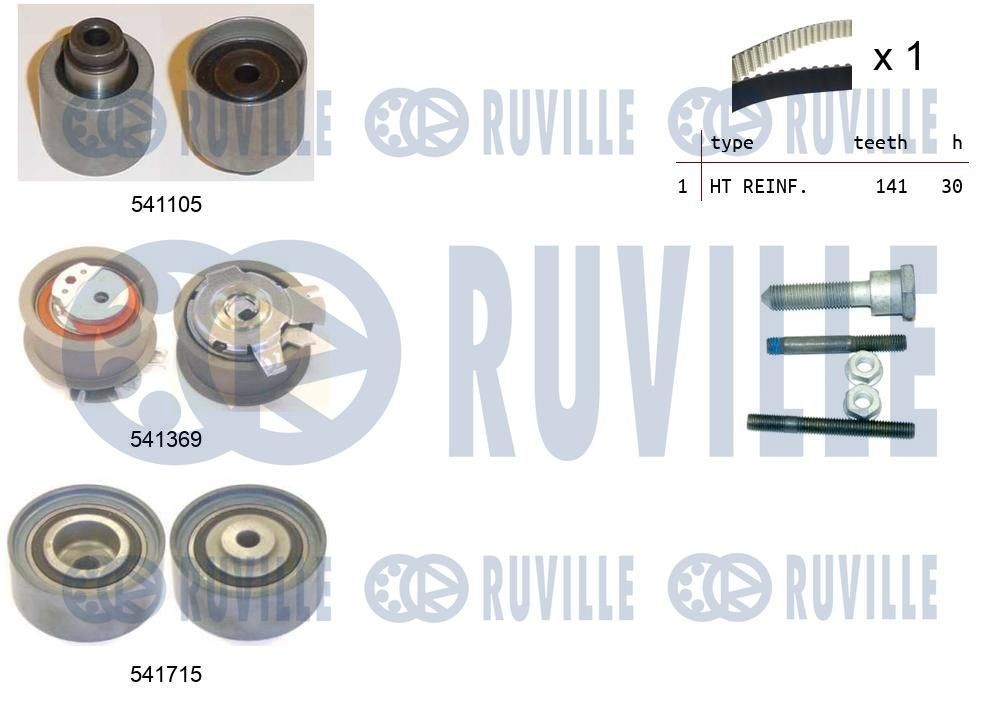 RUVILLE Kit cinghia di distribuzione 550299 550299 Kit cinghia di distribuzione RUVILLE Volkswagen UP costo