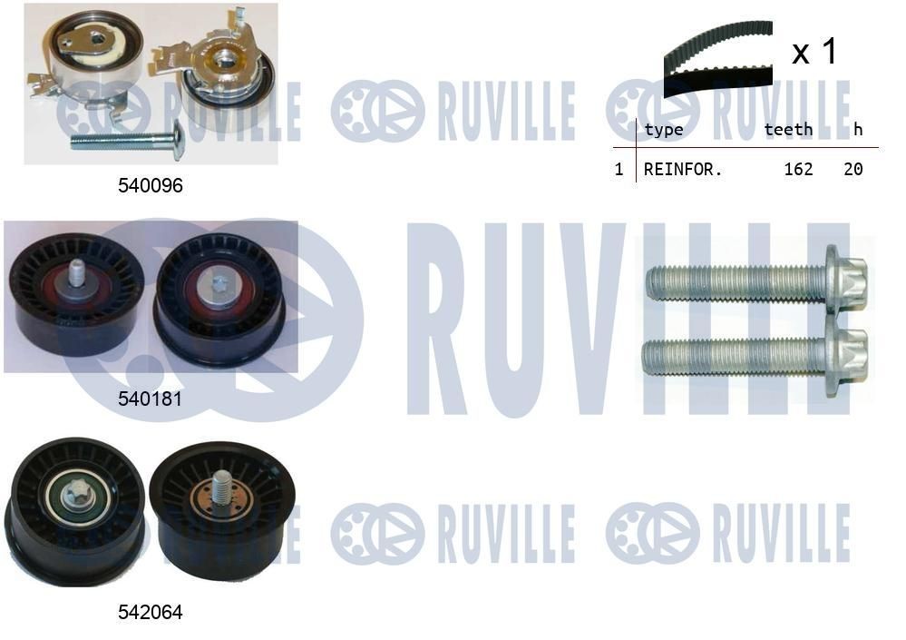 RUVILLE Hammasrihma komplekt 550317 550317 Hammasrihma CHEVROLET NUBIRA RUVILLE