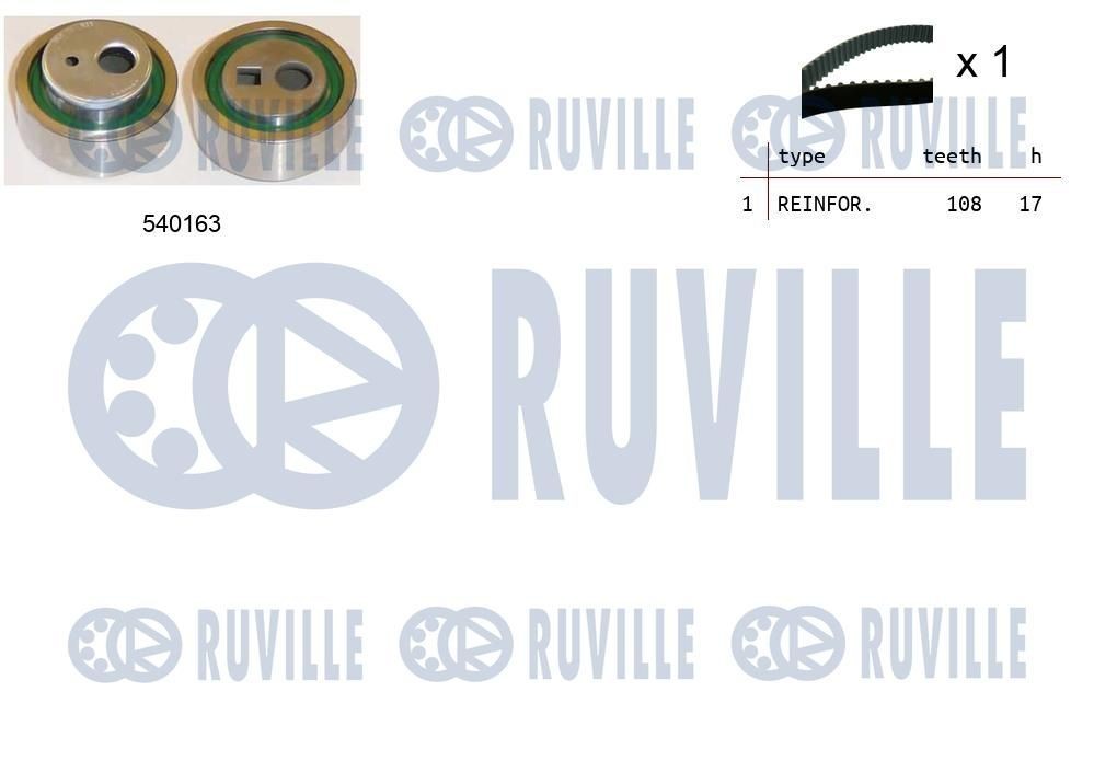 RUVILLE Distributieriem set 550328 Kit, distributie RUVILLE 807 550328 goedkoop