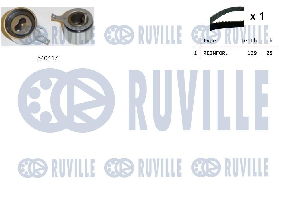 RUVILLE Σετ οδοντωτού ιμάντα 550331 550331 Οδοντωτός ιμάντας CHEVROLET SPARK RUVILLE