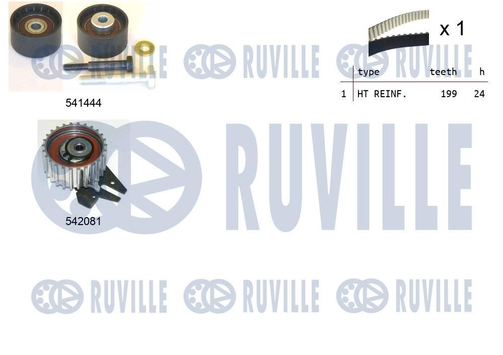 RUVILLE Kit de distribution 550332 Kit courroie de distribution RUVILLE SEICENTO 550332 pas cher