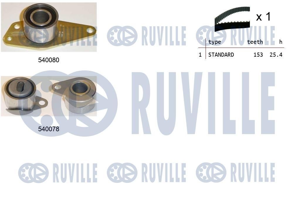 RUVILLE Timing belt kit 550345 Volvo XC90 RUVILLE cam belt 550345