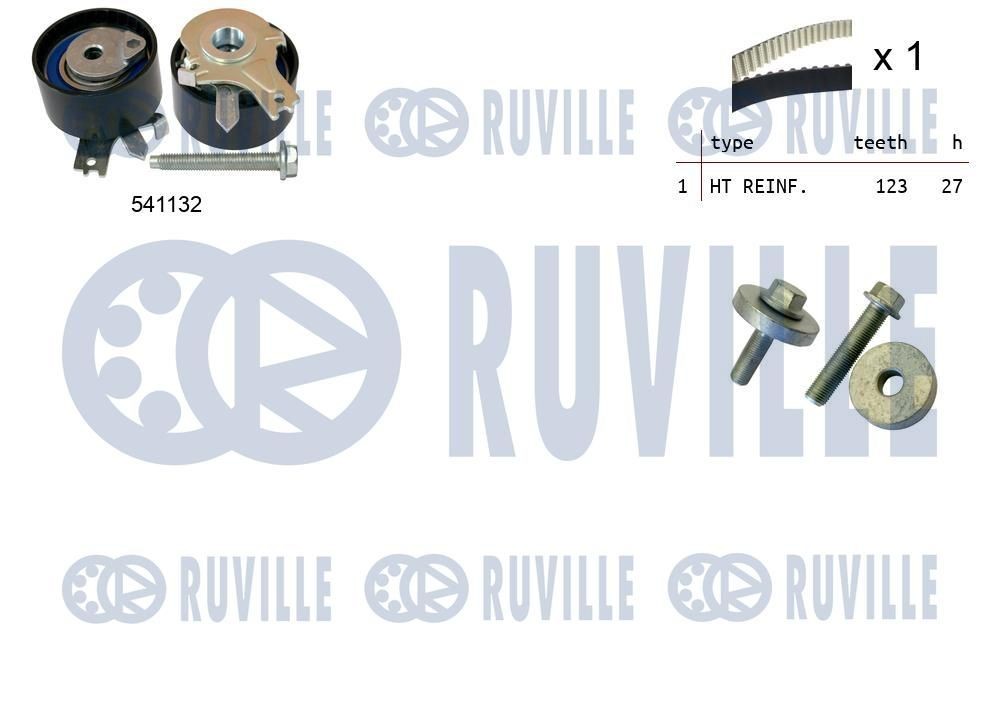 RUVILLE Σετ οδοντωτού ιμάντα 550355 Σετ οδοντωτού ιμάντα RUVILLE SANDERO / STEPWAY 550355 φθηνά