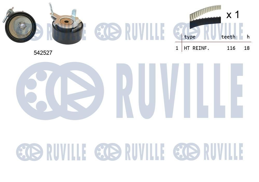 RUVILLE Distributieriem set 550373 Getande riem RUVILLE GALAXY 550373 goedkoop