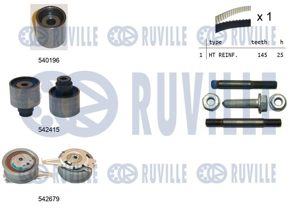RUVILLE Kamremssats 550376 550376 RUVILLE kuggremssats AUDI 80