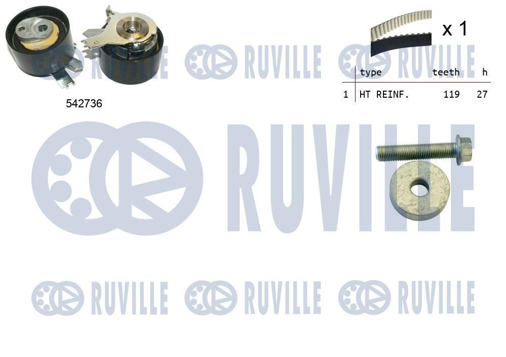 RUVILLE Distributieriem set 550378 RUVILLE 550378 Distributieriem Nissan MICRA goedkoop