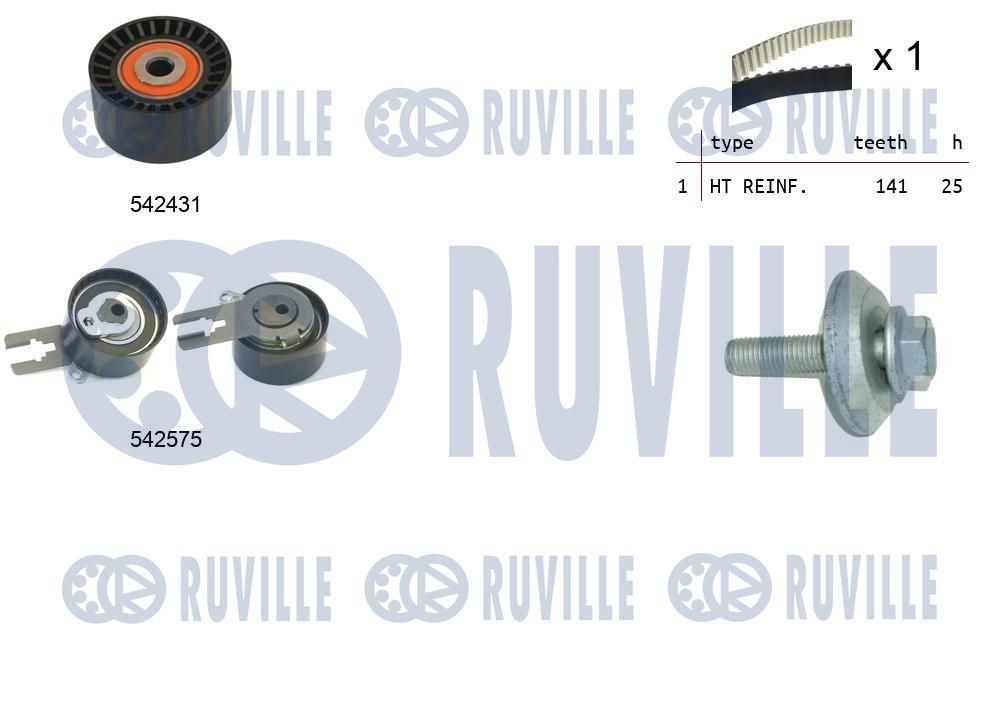 RUVILLE Distributieriem set 550380 550380 Distributieset FIAT SEICENTO RUVILLE