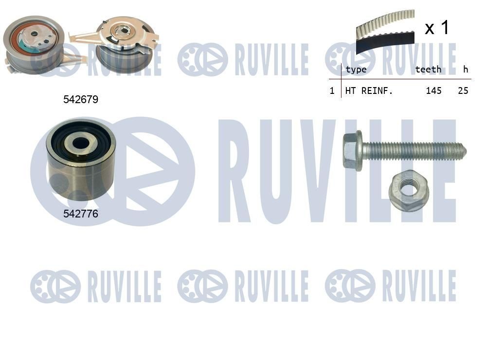 RUVILLE Jogo de correias dentadas 550391 Kit de correia de distribuição RUVILLE TRANSPORTER 550391 baratos
