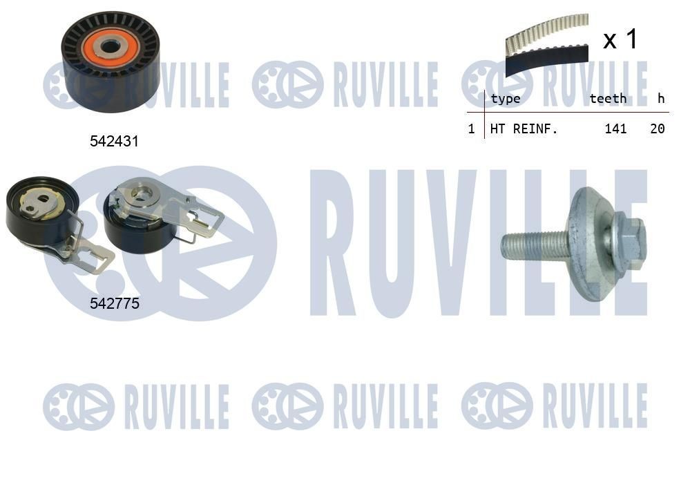 RUVILLE Hammasrihma komplekt 550395 Hammasrihma komplekt RUVILLE 307 550395 odav