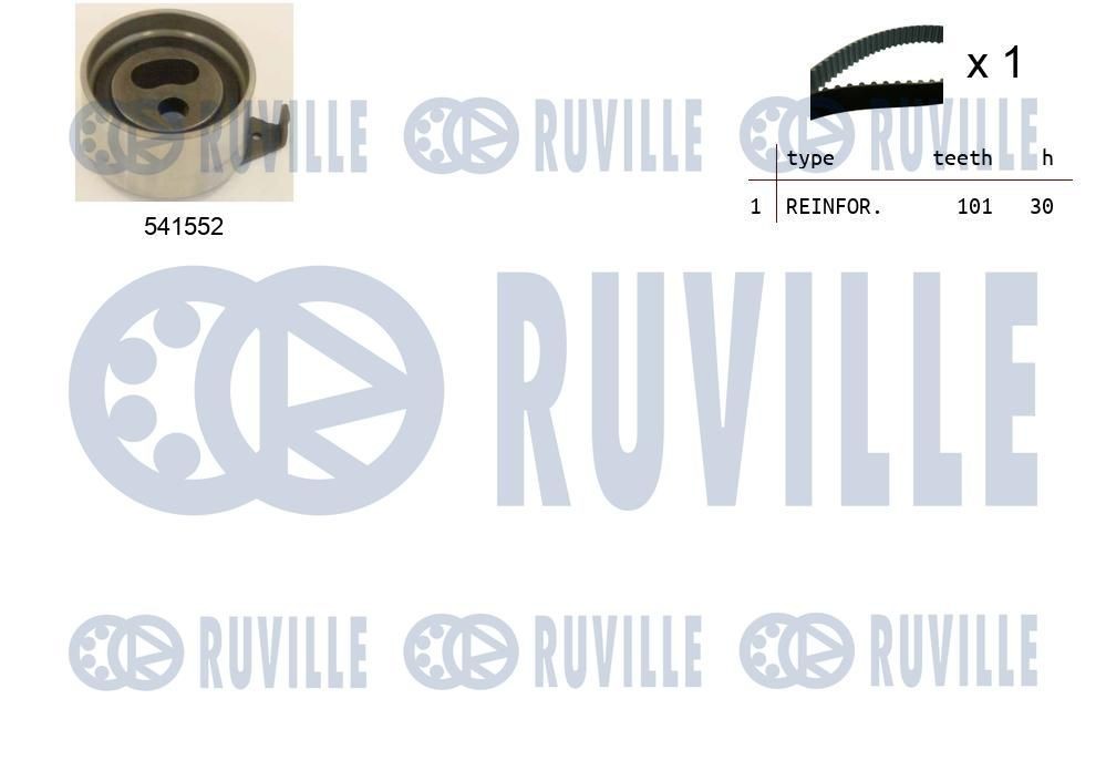 RUVILLE Sada ozubeného remeňa 550428 Rozvodový remeň RUVILLE Mercedes-Benz CLA 550428