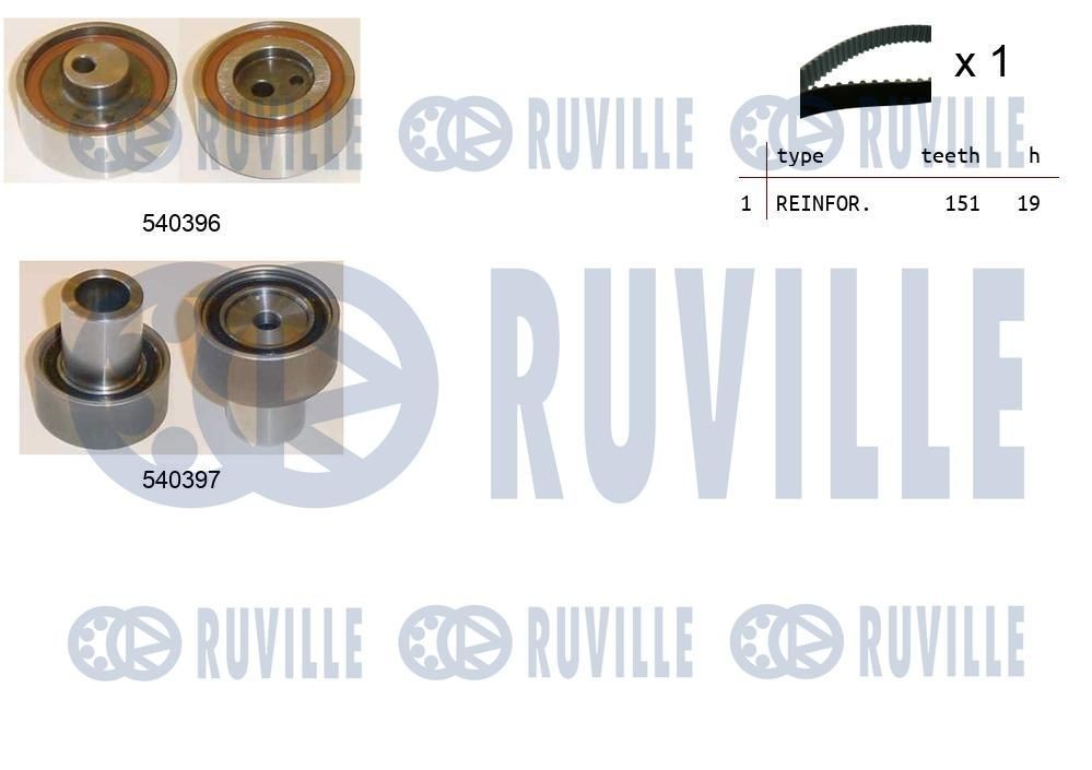RUVILLE Jogo de correias dentadas 550490 Kit de distribuição RUVILLE Mercedes-Benz /8 550490