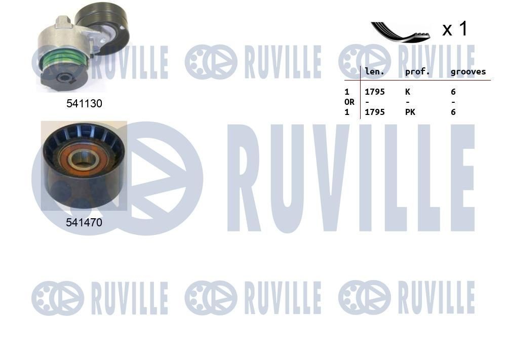 RUVILLE Soonrihmakomplekt 570080 Soonrihm CHEVROLET RUVILLE 570080