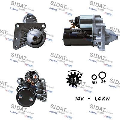 SIDAT Starter S12VA0001 Starter SIDAT Peugeot 407 S12VA0001