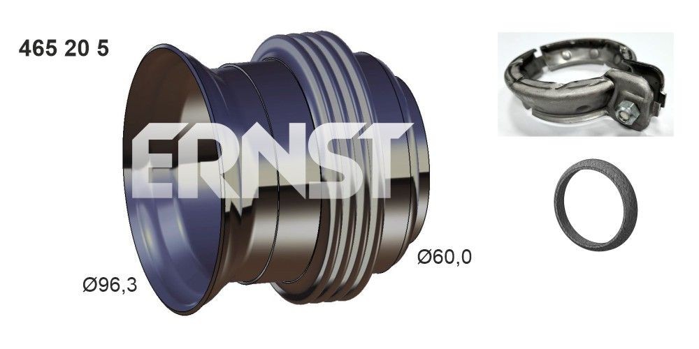 Tube de réparation, catalyseur ERNST 465205 ERNST 465205 Ligne d'échappement MERCEDES-BENZ Classe A 2020