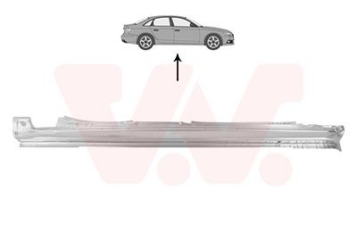 VAN WEZEL Plaat instaprand 0326104 VAN WEZEL 0326104 Zijskirts Audi A4 B9 Avant prijs