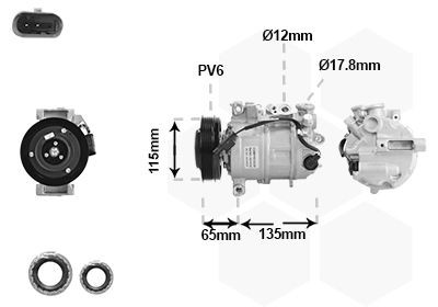 VAN WEZEL Kompresor klimatizácie 3001K722 VAN WEZEL 3001K722 Sprężarka klimatyzacji Mercedes C117 originálne cena
