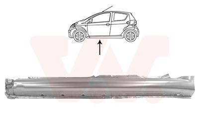 Panel VAN WEZEL 5403103 VAN WEZEL 5403103 Sideskørter TOYOTA AYGO 2016