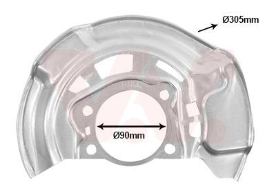 VAN WEZEL Bremseskjold 5420371 Bremseskjold VAN WEZEL RAV 4 5420371 billige