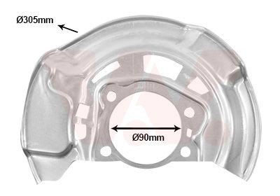 VAN WEZEL Dubļu sargs, Bremžu disks 5420372 VAN WEZEL 5420372 Bremžu disku aizsargi Kia SORENTO orģinālās