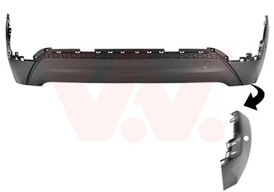 Tagumine difuuser VAN WEZEL 8264509 VAN WEZEL 8264509 HYUNDAI GETZ 2006 Esistange spoiler