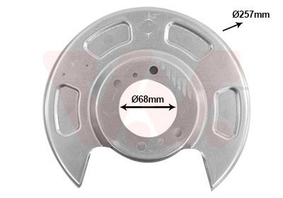 VAN WEZEL Stænkskærm, bremseskive 8314373 Ankerplade VAN WEZEL Volvo V40 Kombi 8314373